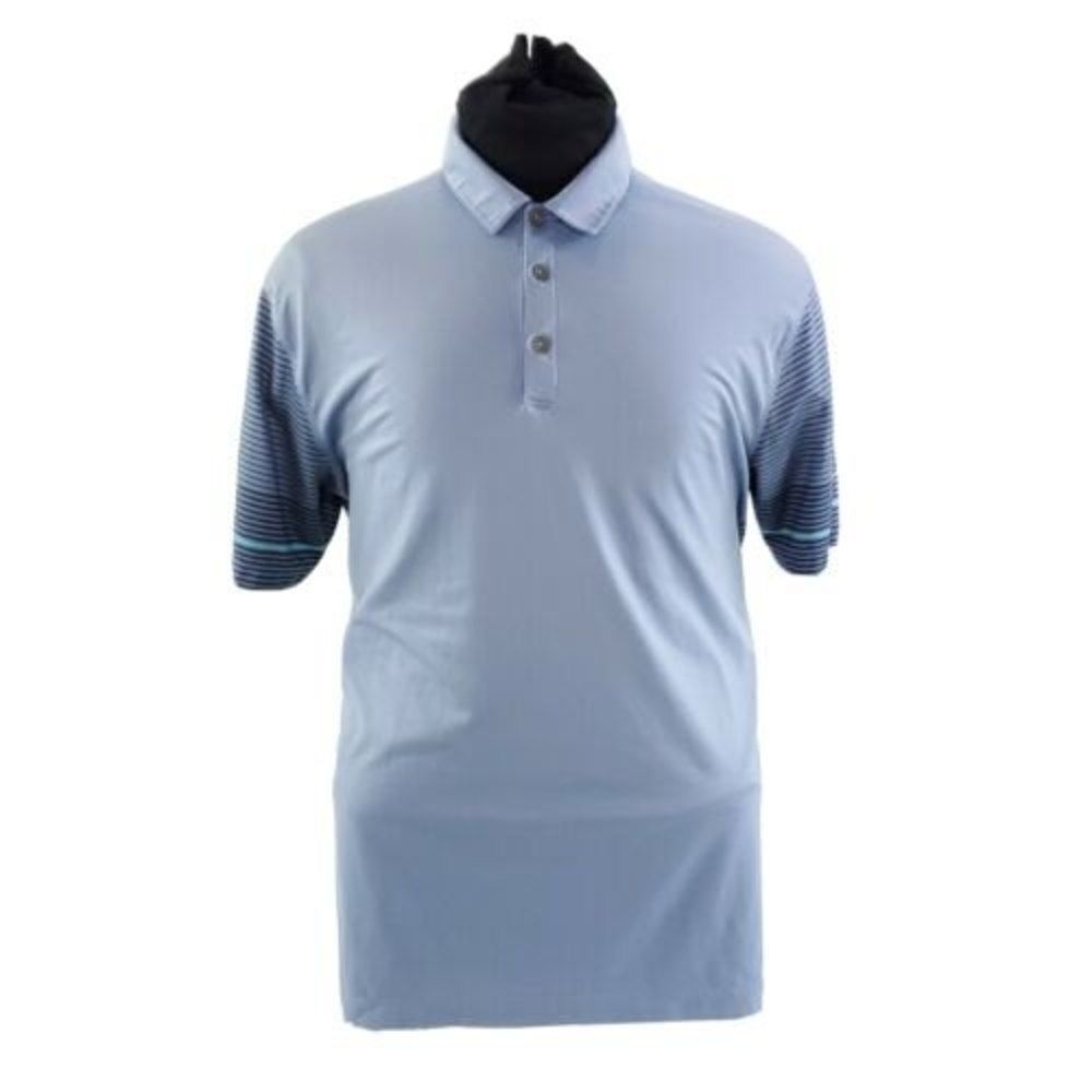 Nike Golf Mens Sz L Striped Gray Green Short Sleeve Golf Polo Shirt 619842-075